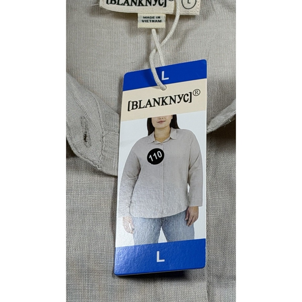 BlankNYC Women's Linen Blend Button Up Shirt